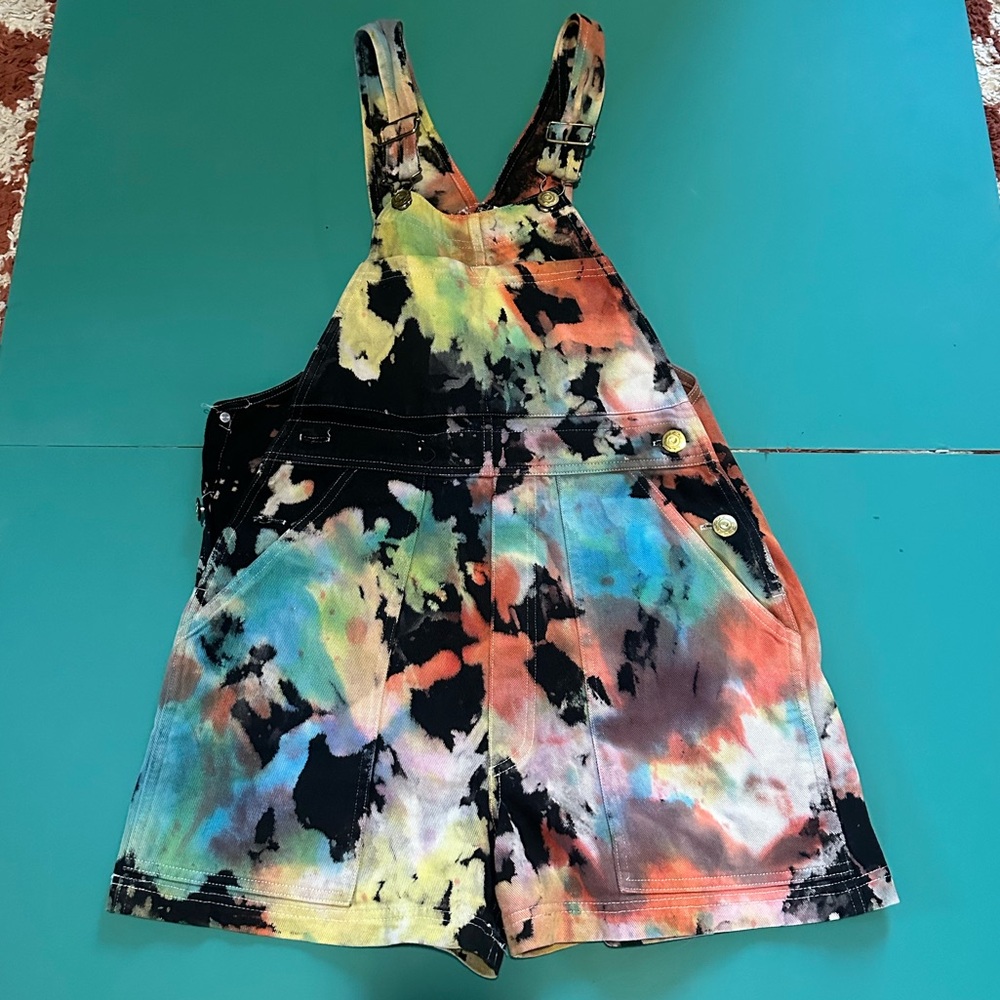 Big bud press short overalls in tie dye xsmall